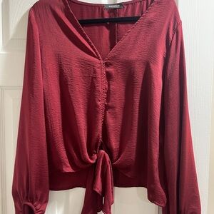 Marlowe Elegant Burgundy Blouse